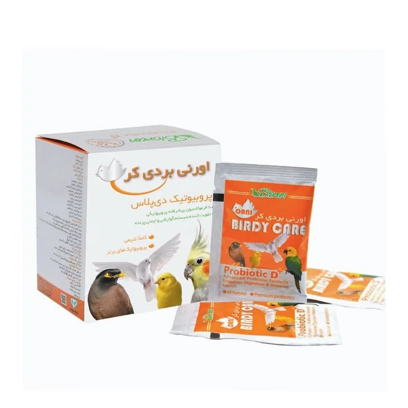مکمل پروبیوتیک دی پلاس مدل اورنی بردی کر_محلول در آب _ مناسب پرندگان زینتی(15ساشه 10 گرمی)