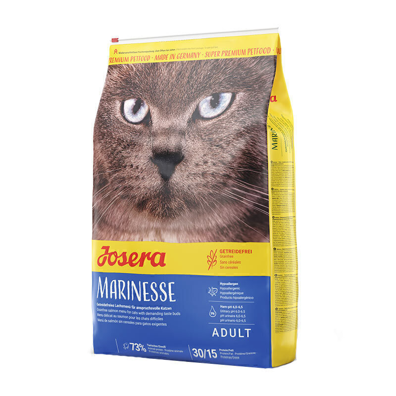 غذای 10 کیلوگرمی خشک مخصوص گربه بالغ Josera مدل Marinesse(گربه حساس و ضد آلرژی)_ ساخت آلمان
